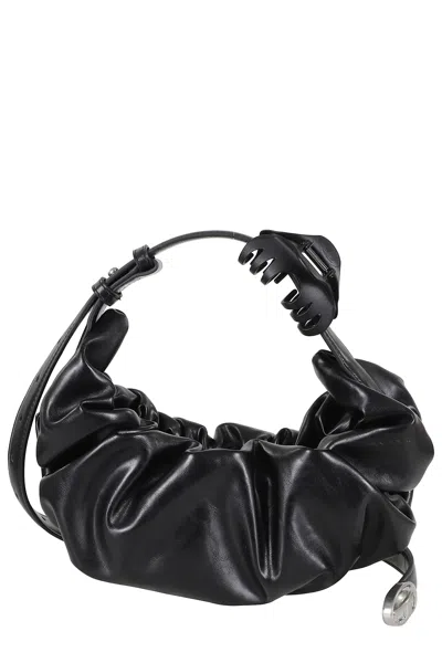 Diesel Grab Small Hobo Bag In Black