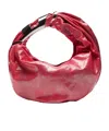 Diesel Grab-d Hobo S Leather Shoulder Bag In Red