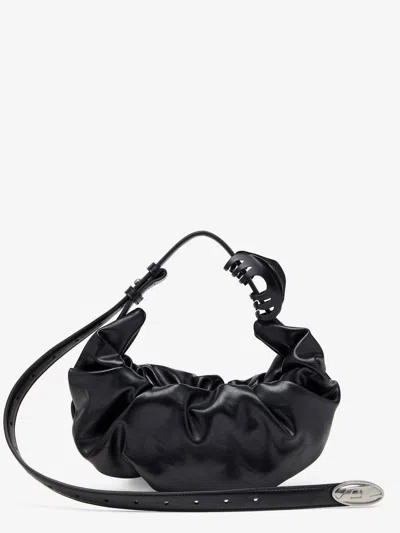 Diesel Grab-d Hobo S Pu Shoulder Bag In Black