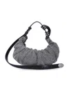 Diesel Small Grab-d Embellished Scrunched Shoulder Bag In Black