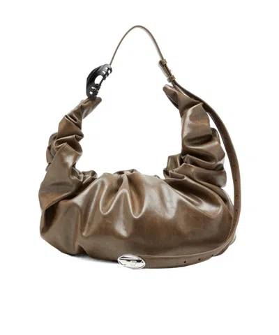 Diesel Grab-d L Hobo Bag In Sand