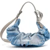 Diesel Blue Cotton Polyester Polyurethane Thermoplastic Polyurethanes Shoulder Bag In Gray