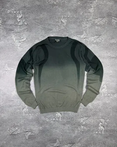 Pre-owned Diesel Gradient Crew Neck Knitted Sweater Size M Y2k In Green