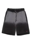 Diesel Gradient Elastic Waistband Shorts Pockets In Black