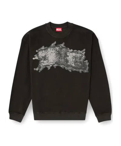 Diesel Graffiti-print Sweatshirt In Brown