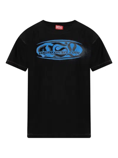 Diesel Man T-shirt Black Size L Cotton