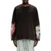 Diesel Long-sleeved T-shirt In Deep Black