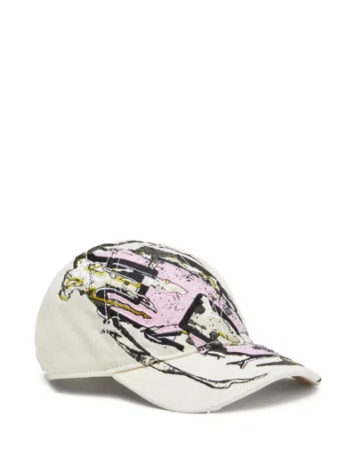 DIESEL GRAPHIC-PRINT BASEBALL CAP