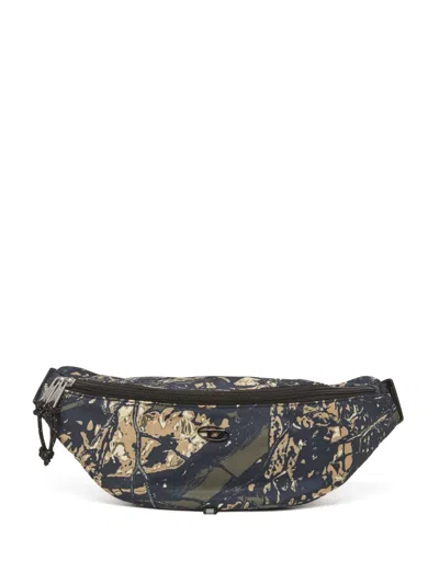Diesel Graphic-print Belt Bag In Blue