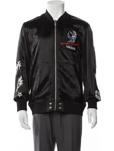 Pre-owned Diesel Graphic Print Bomber Jacket In Black