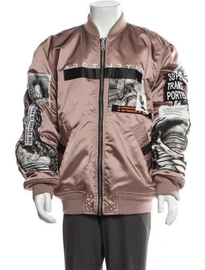 Pre-owned Diesel Graphic Print Bomber Jacket In Neutral
