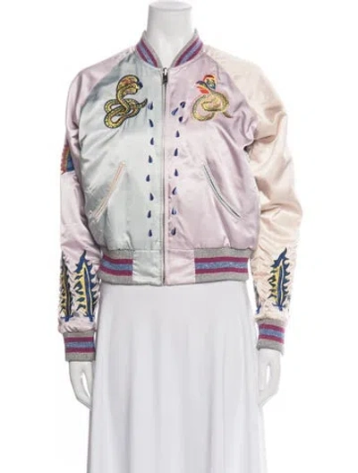 Pre-owned Diesel Graphic Print Bomber Jacket In White