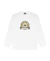 Diesel Crewneck S-patchy Sweatshirt With Deboosed Patch In White