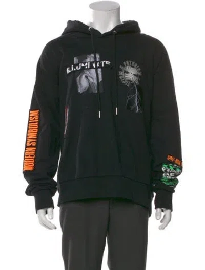 Pre-owned Diesel Graphic Print Crew Neck Hoodie In Black