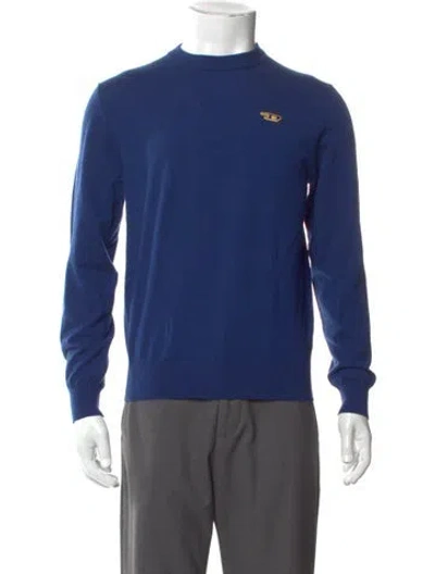 Pre-owned Diesel Graphic Print Crew Neck Pullover In Blue