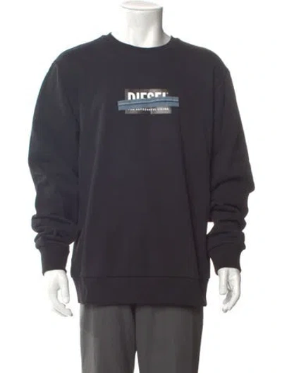 Pre-owned Diesel Graphic Print Crew Neck Pullover In Gray