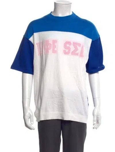 Pre-owned Diesel Graphic Print Crew Neck Pullover In Gray