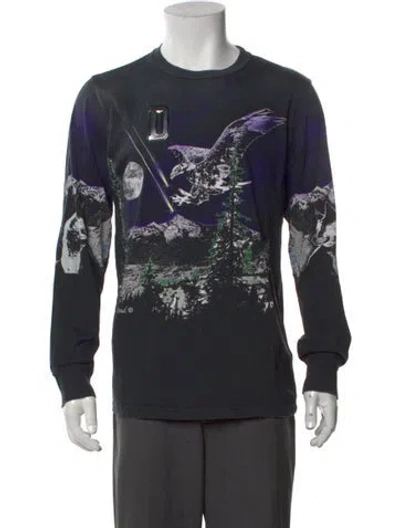Pre-owned Diesel Graphic Print Crew Neck T-shirt In Blue