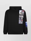 Diesel Graphic Print Hooded Sweater Kangaroo Pocket In Black