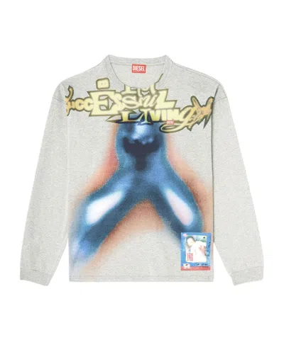 Diesel Graphic-print Long-sleeve T-shirt In Multi