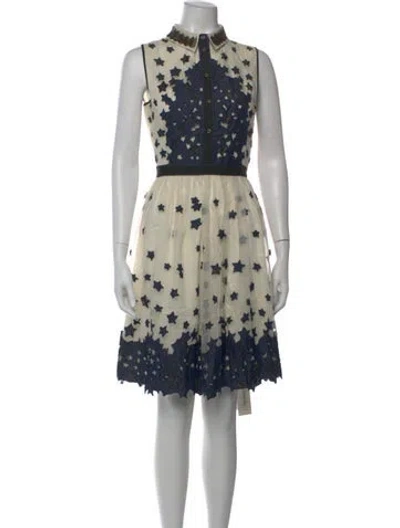 Pre-owned Diesel Graphic Print Mini Dress In Blue