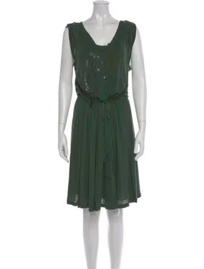 Pre-owned Diesel Graphic Print Mini Dress In Green