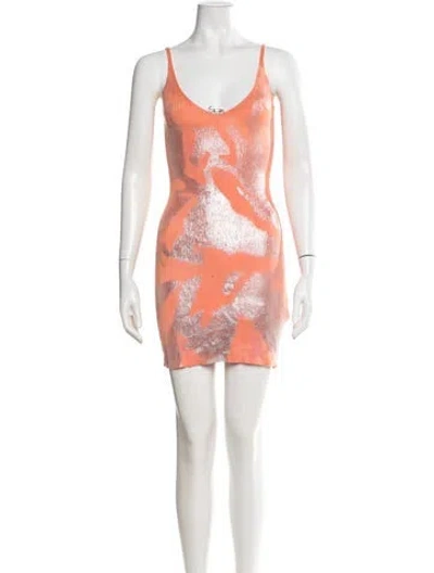 Pre-owned Diesel Graphic Print Mini Dress W/ Tags In Multicolor