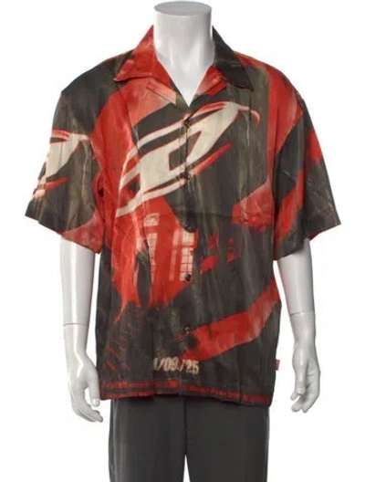 Pre-owned Diesel Graphic Print Short Sleeve Shirt W/ Tags In Multi