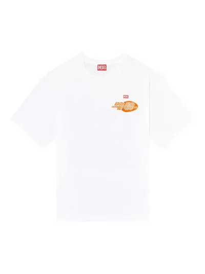 Diesel Graphic-print Short-sleeve T-shirt In White