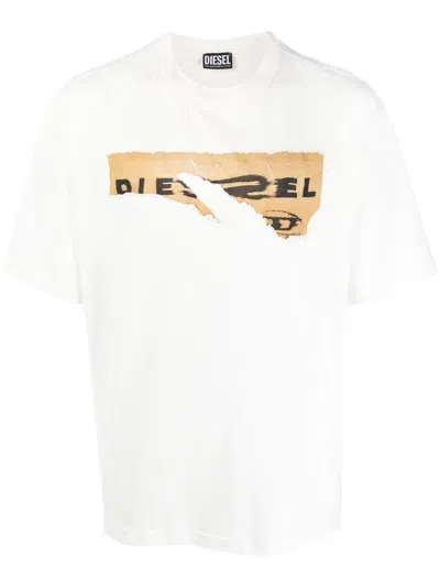 Diesel Graphic-print Short-sleeve T-shirt In White