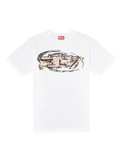 Diesel Graphic-print T-shirt In White