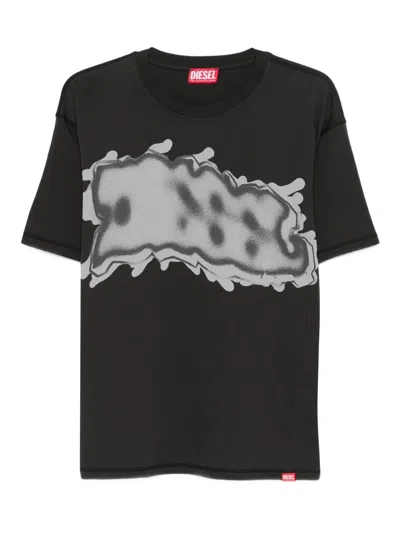 Diesel Graphic-print T-shirt In Black
