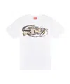 Diesel Norm Graphic Print Round Neck T-shirt In White