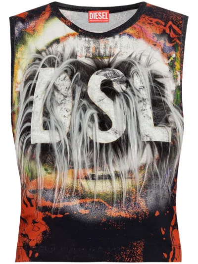 Diesel Graphic-print Tank Top In Multi