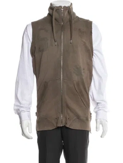 Pre-owned Diesel Graphic Print Vest In Green