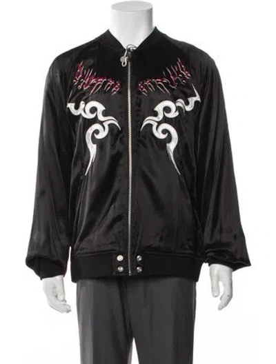 Pre-owned Diesel Graphic Print Windbreaker In Black