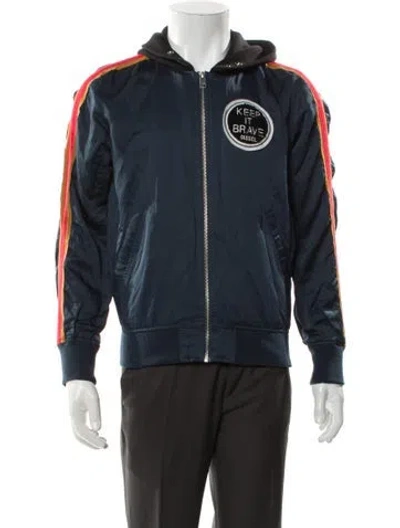 Pre-owned Diesel Graphic Print Windbreaker In Blue