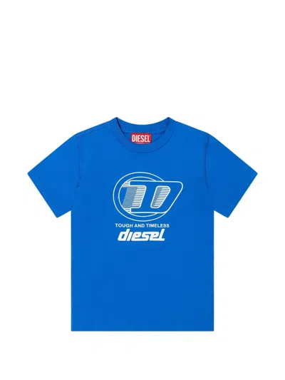 Diesel Kids' Graphic T-shirt In Blue