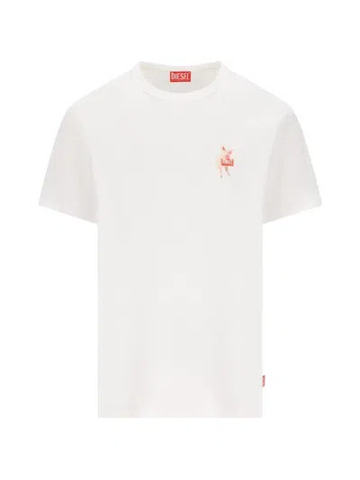 Diesel Graphic T-shirt In White
