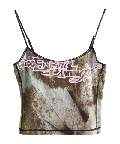 Diesel Graphic-print Top In Brown