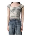 Diesel Graphic-print T-shirt In Gray