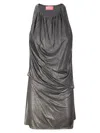 Diesel Short Dress With Metallic Effect In Gray