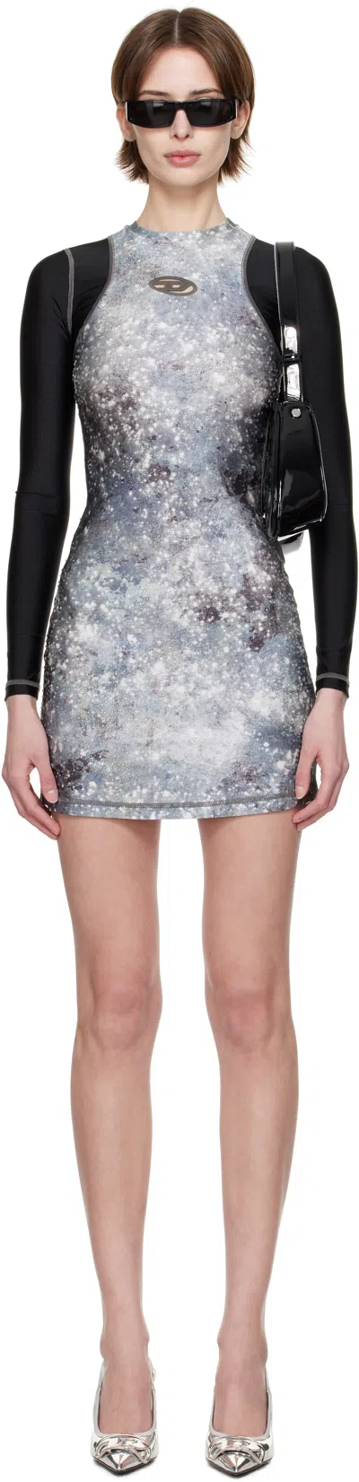 Diesel Long Sleeved Mini Dress In Multi