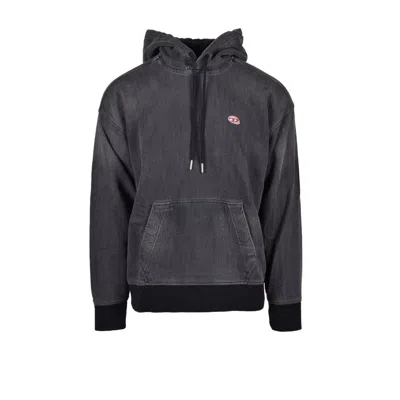 Diesel Gray Cotton Sweater In Black