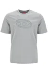 Diesel T-shirt Brodé En Coton In Medium/grey (grey)