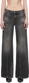 Diesel D-akii Flared Fit Jeans In 02