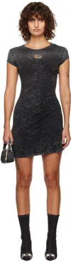 Diesel Gray D-angiel-p1 Minidress In 900