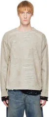 Diesel Gray D-just-fsg1 Denim Sweatshirt In 01