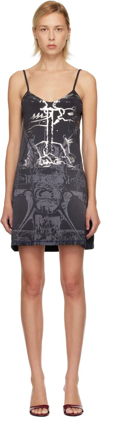 Diesel Gray D-longy Minidress