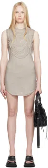 Diesel Gray D-nekka Minidress In 7fj